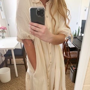 Cream linen dress - only worn twice!